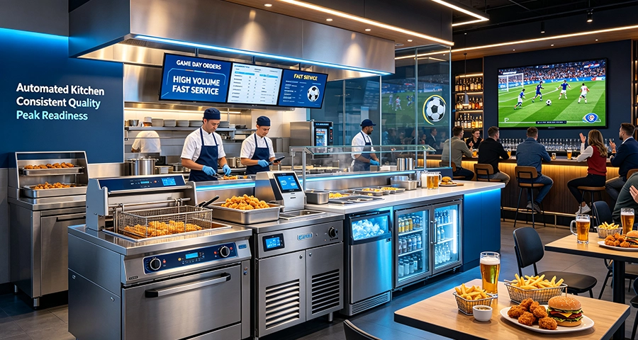 sports bar kitchen preparation