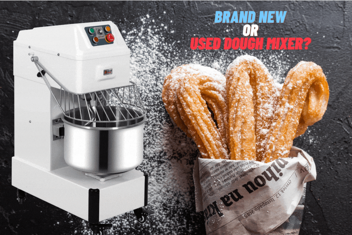 If you want to open a bakery but have limited funds, should you choose to buy a new or used dough mixer?