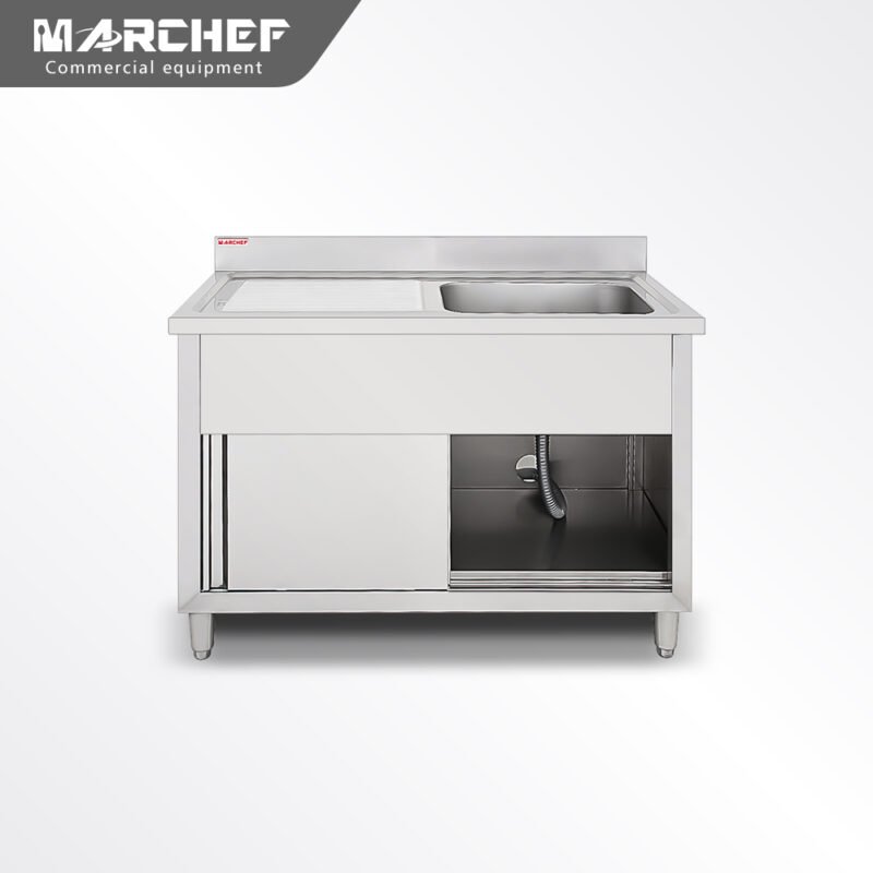 Commercial Stainless Steel Single Sink with Cabinet & Plateform SC-107