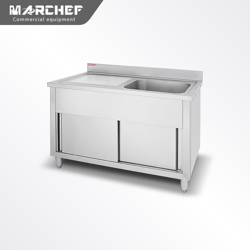 Commercial Stainless Steel Single Sink with Cabinet & Plateform SC-107