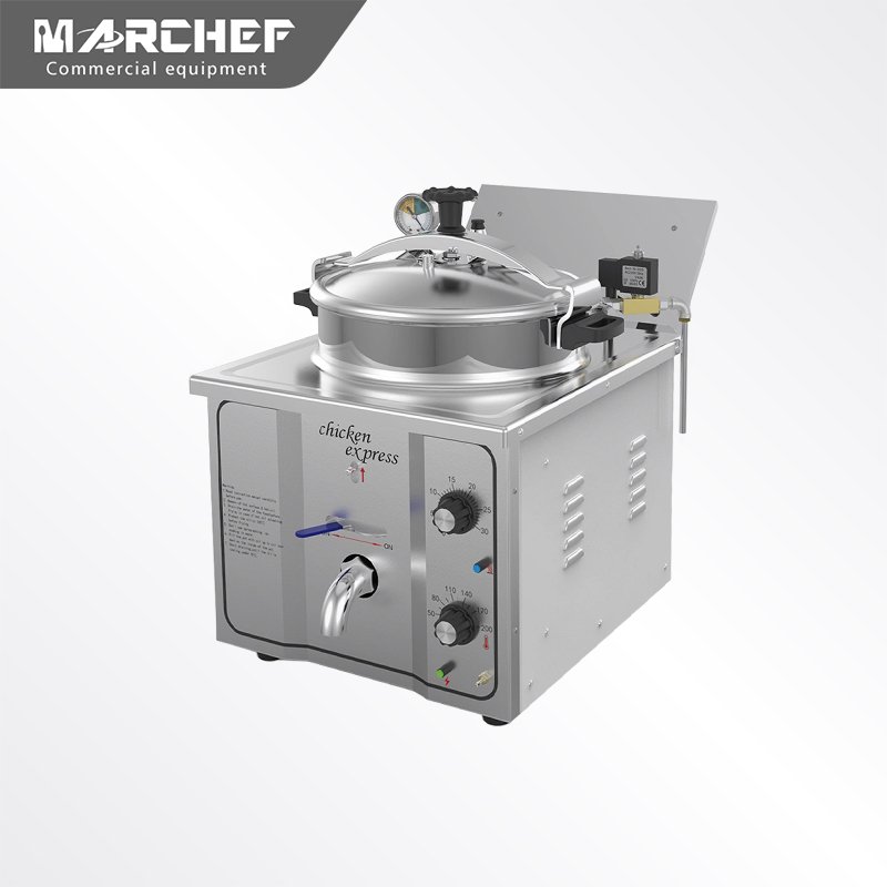 Marchef Tabletop Commercial Stainless Electric Pressure Fryer PFE-16B