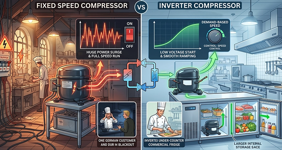 core engineering fixed speed vs inverter compressor