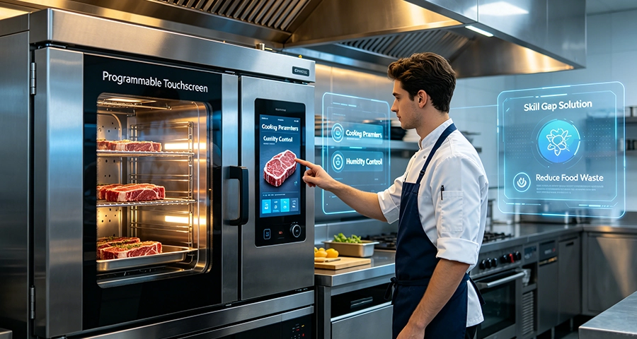programmable touchscreen commercial oven