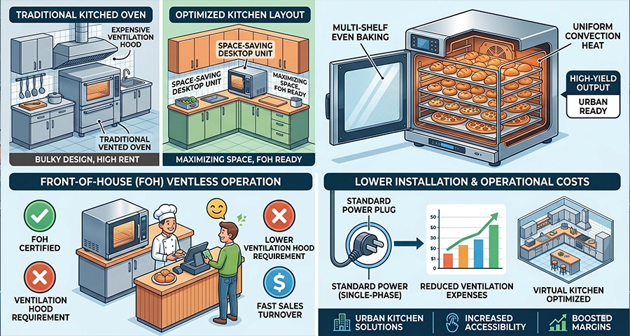 space saving commercial oven