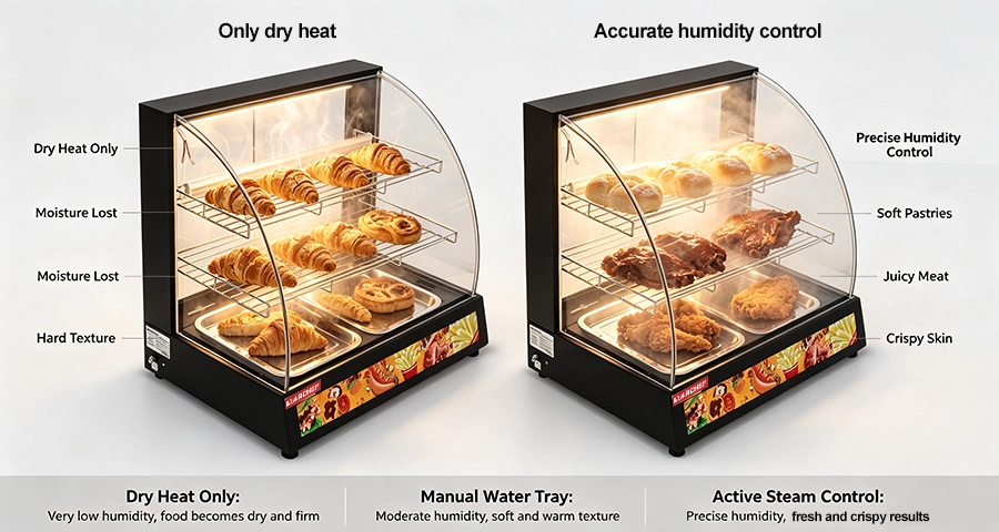 Precision Humidity Control humidity control commercial heated display cabinet